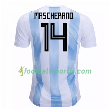 Tenue Argentine Mascherano 14 Domicile Coupe du monde 2018 Maillot de Foot